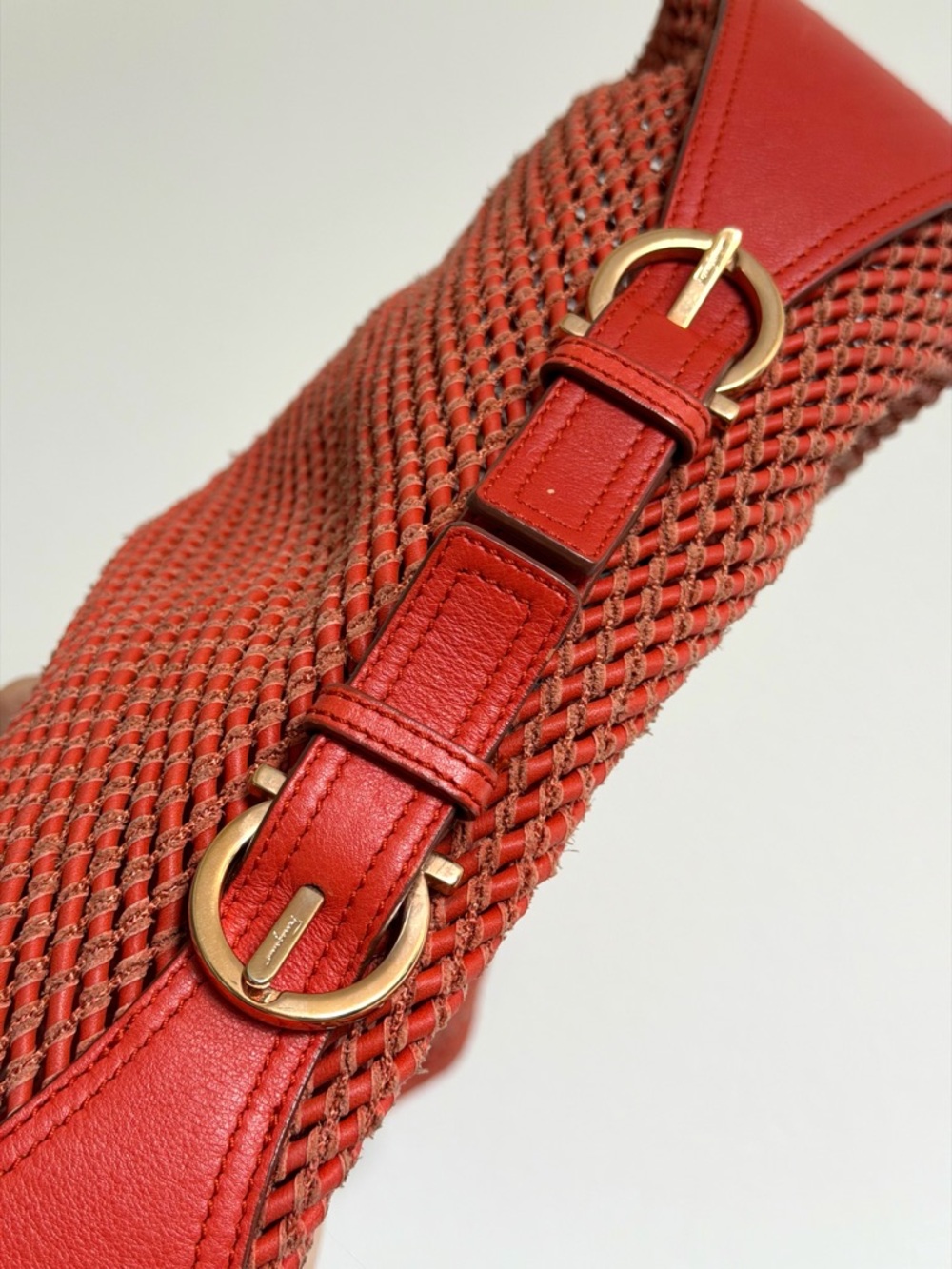Salvatore Ferragamo Woven Leather Hobo Bag - Picture 6 of 16